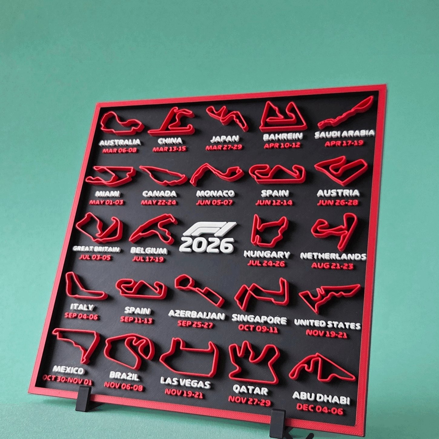 Formule 1 3D Kalender 2026